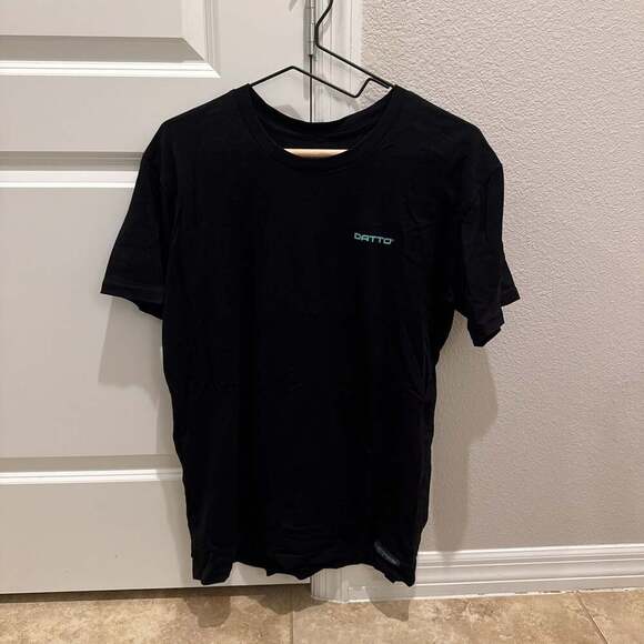 Meta Datto Black Short Sleeve T-Shirt with Blue Logo, Men's M - Picture 1 of 4